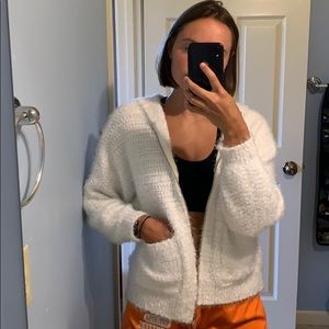 Forever 21 fluffy zip up jacket!